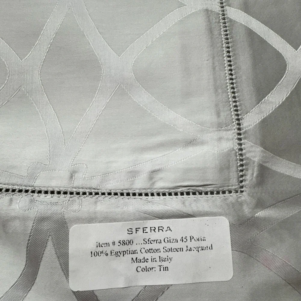 Sferra Giza 45 Percale Boudoir Flange Sham #5800 Tin 12x16 Brand New w/tag Italy